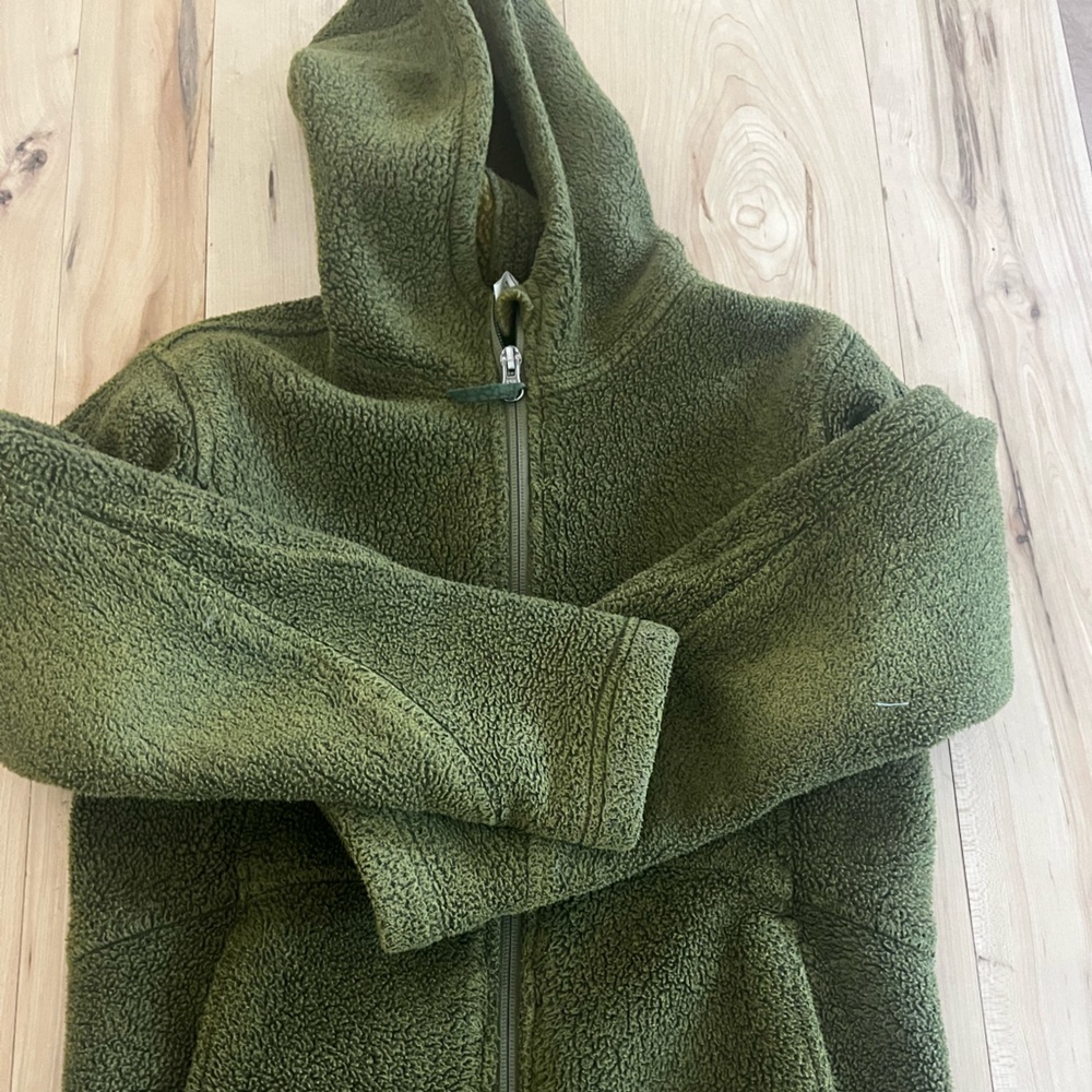 REI Fleece army green kids jacket boys 10/12